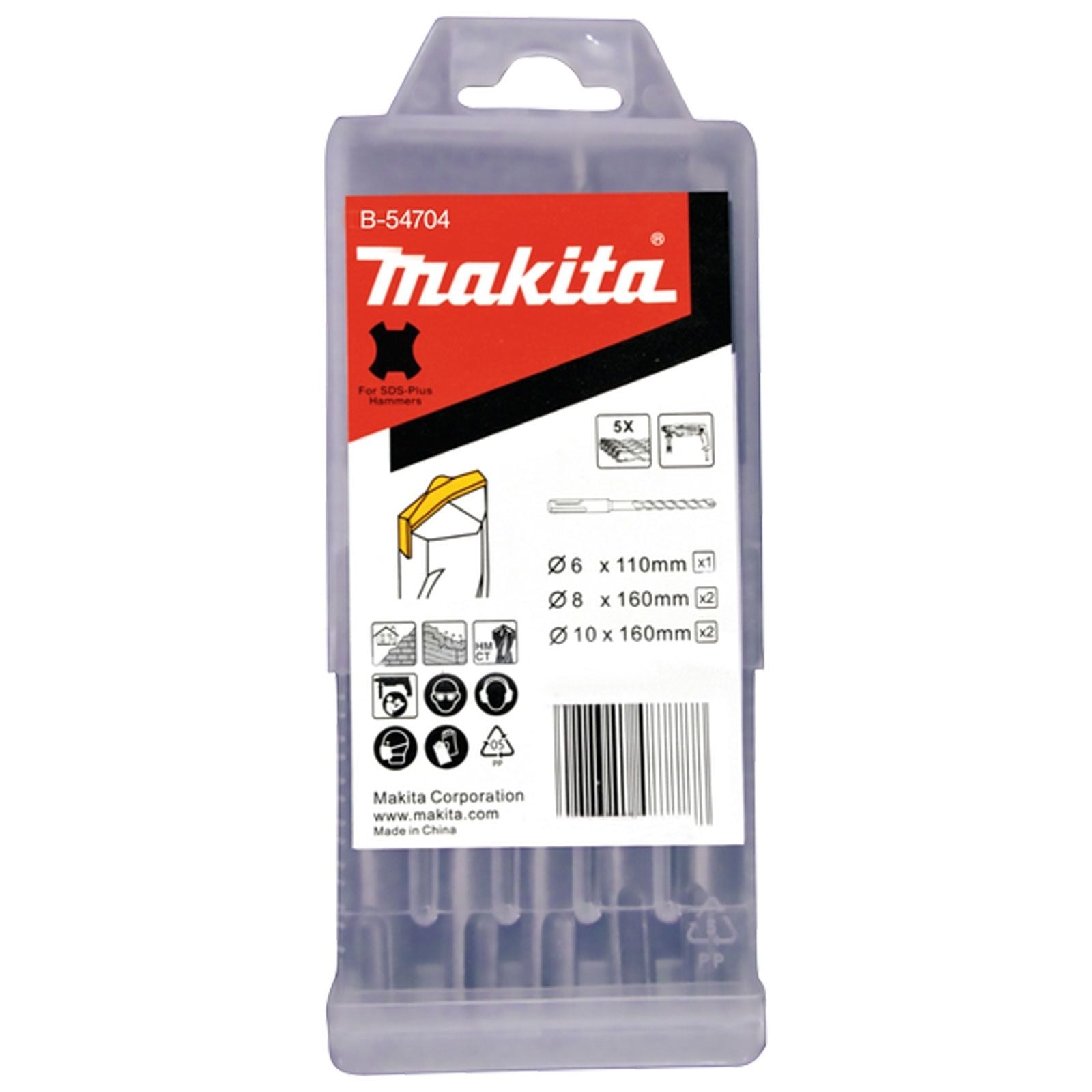 Makita SDS PLUS Bohrer-Set Ø 6, 8, 10 mm - B-54704
