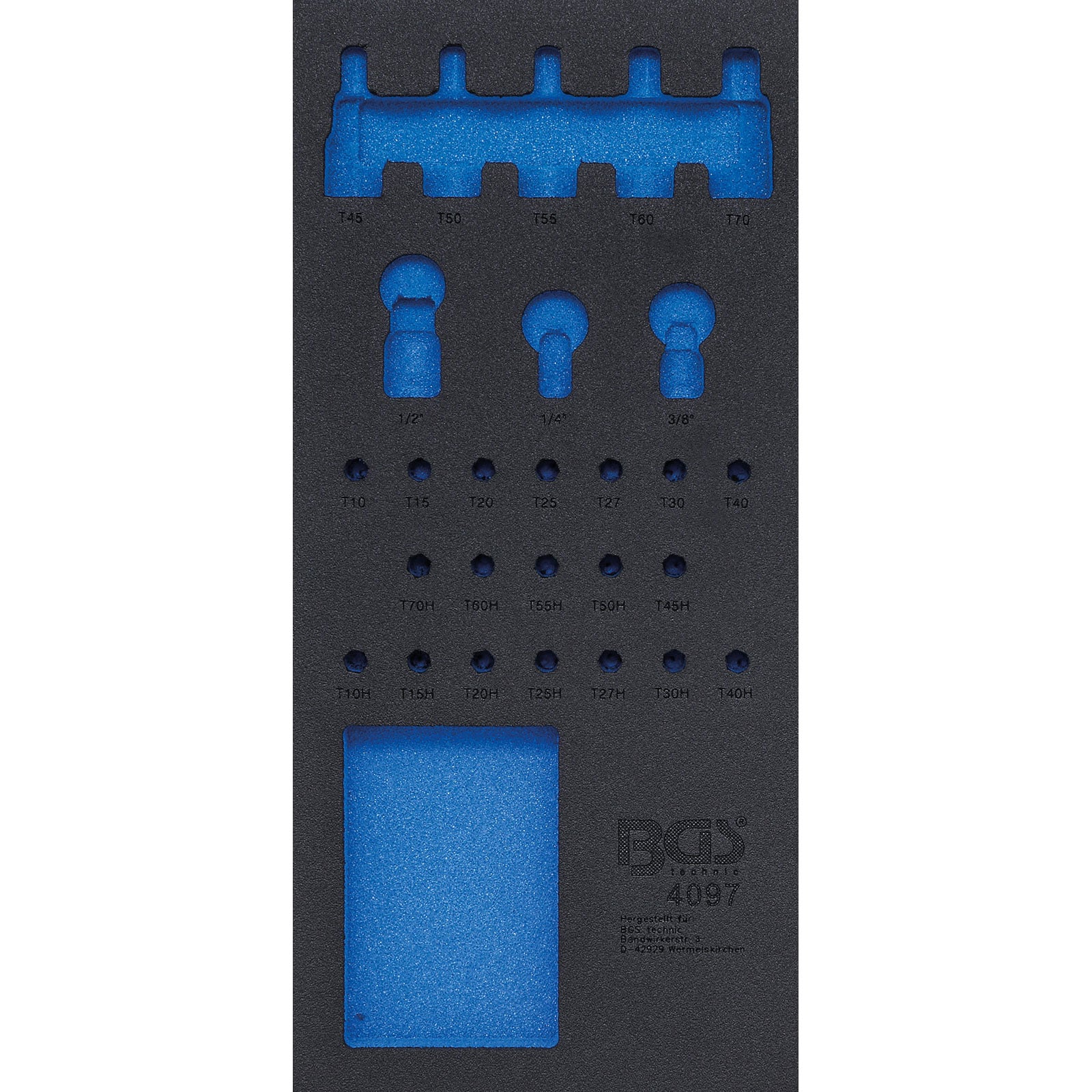 BGS Werkstattwageneinlage 1/3 leer für Art. 4097 - 4097-1