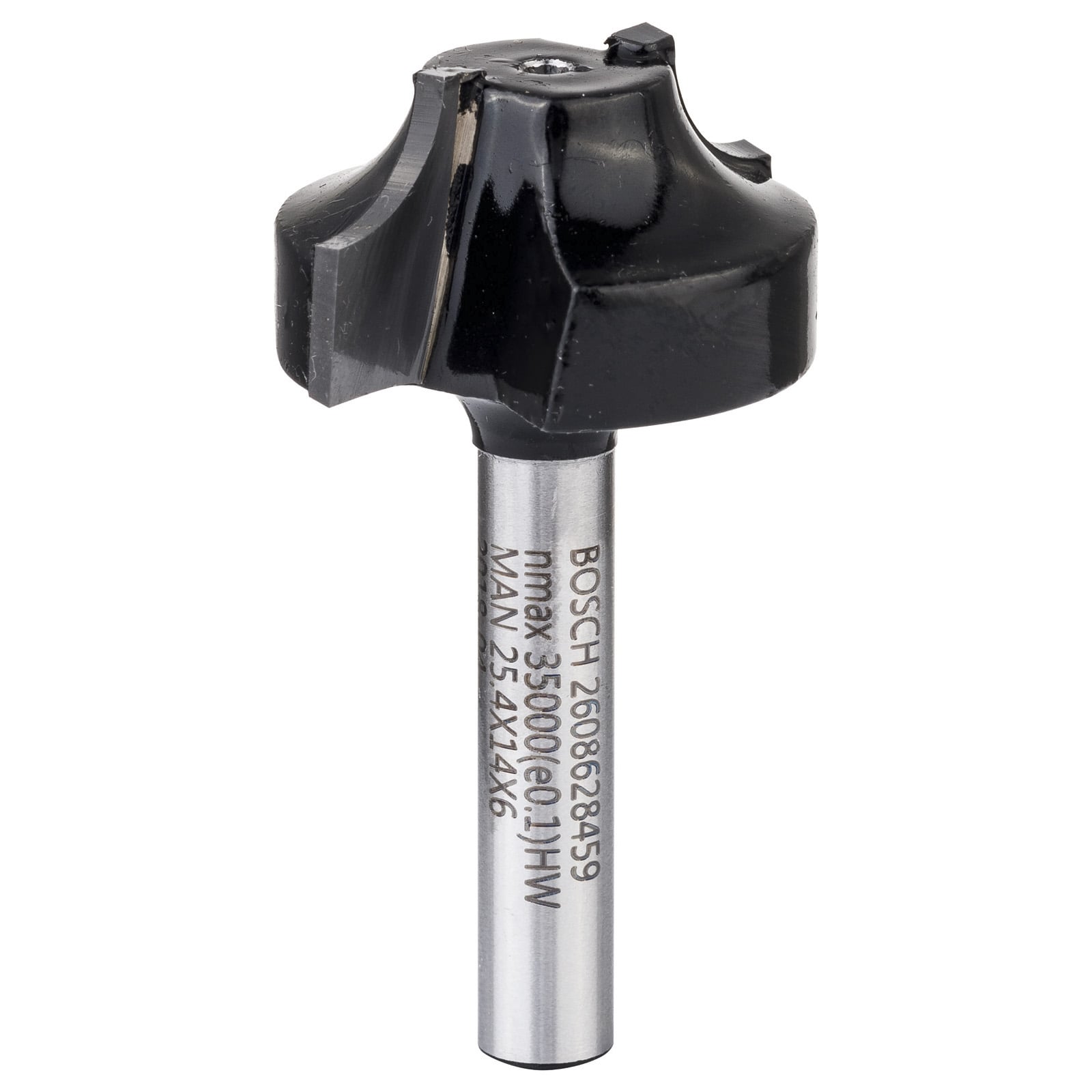 Bosch Profilfräser E 6 mm R1 6,3 mm D 25,4 mm L 14 mm G 46 mm - 2608628459
