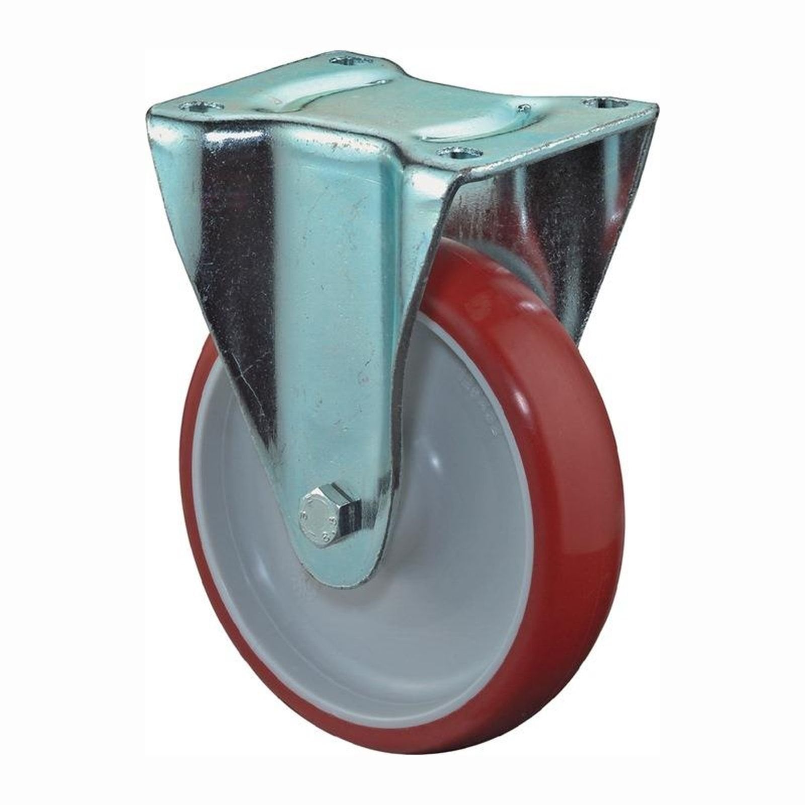 BS Rollen Bockrolle Guß-Polyurethan rot Rollenlager Rad-Ø 150 mm 200 kg - L410.B31.150