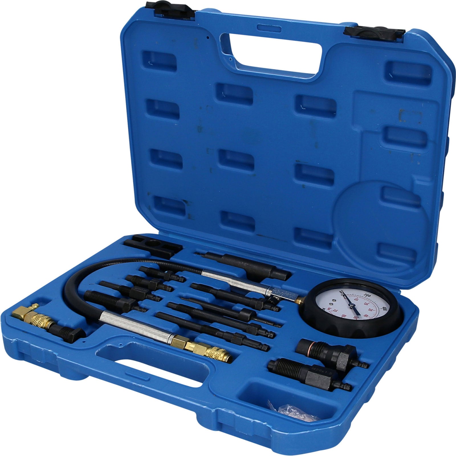 BRILLIANT TOOLS Kompressionstester-Satz für Diesel Motoren 15tlg. - BT581050