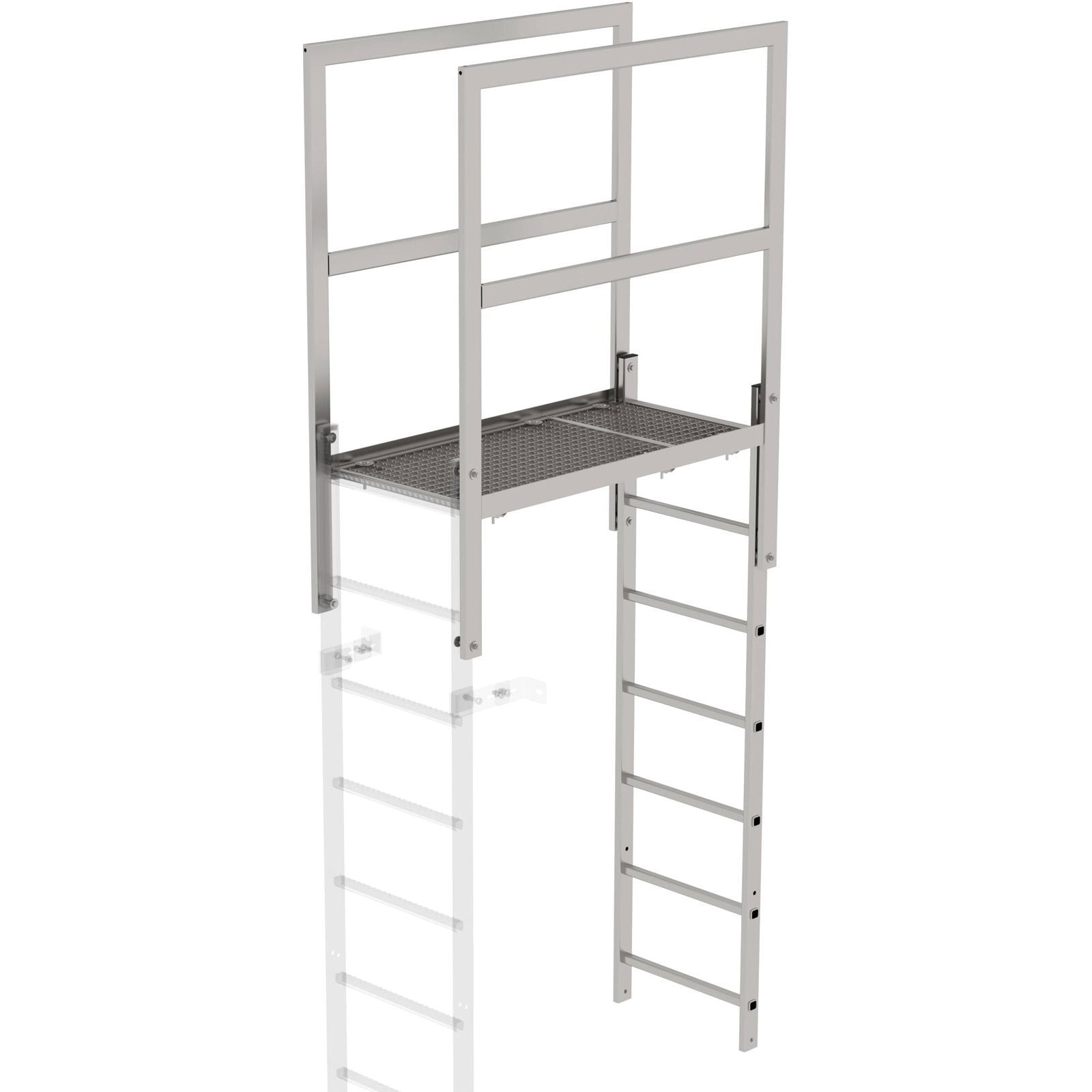 Günzburger Steigtechnik Attika-Überstieg Edelstahl Länge 1.400 mm  - 064184