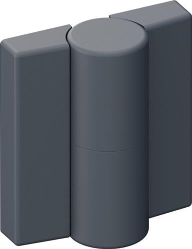 HEWI Scharnier DIN li.H.52mm B.47mm PA m.Metalleinleger anthrazitgrau,ma - B9505B.50L 92