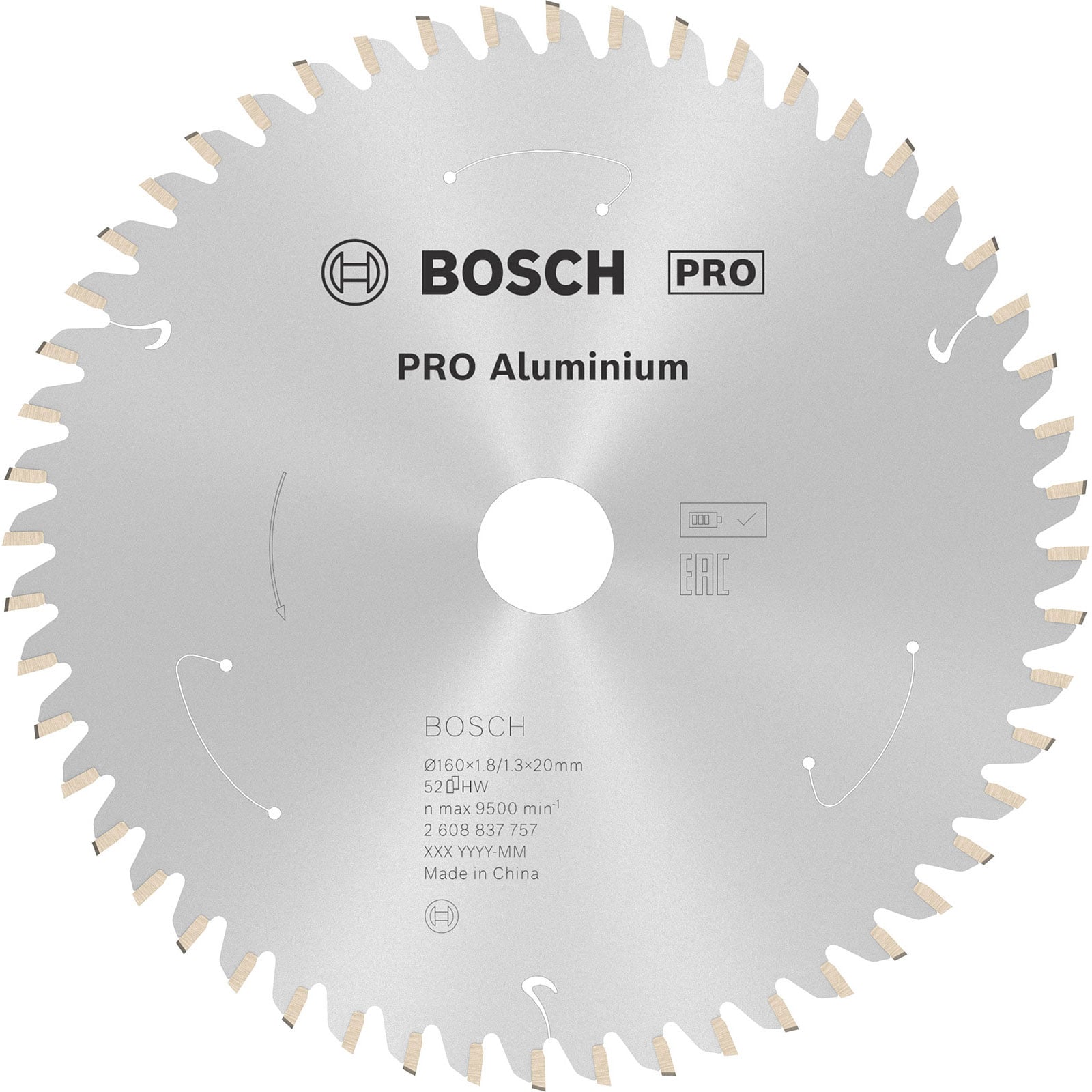 Bosch PRO Aluminium cordless Blatt für Kreissägen 160 x 1,8 x 20 mm - 2608837757