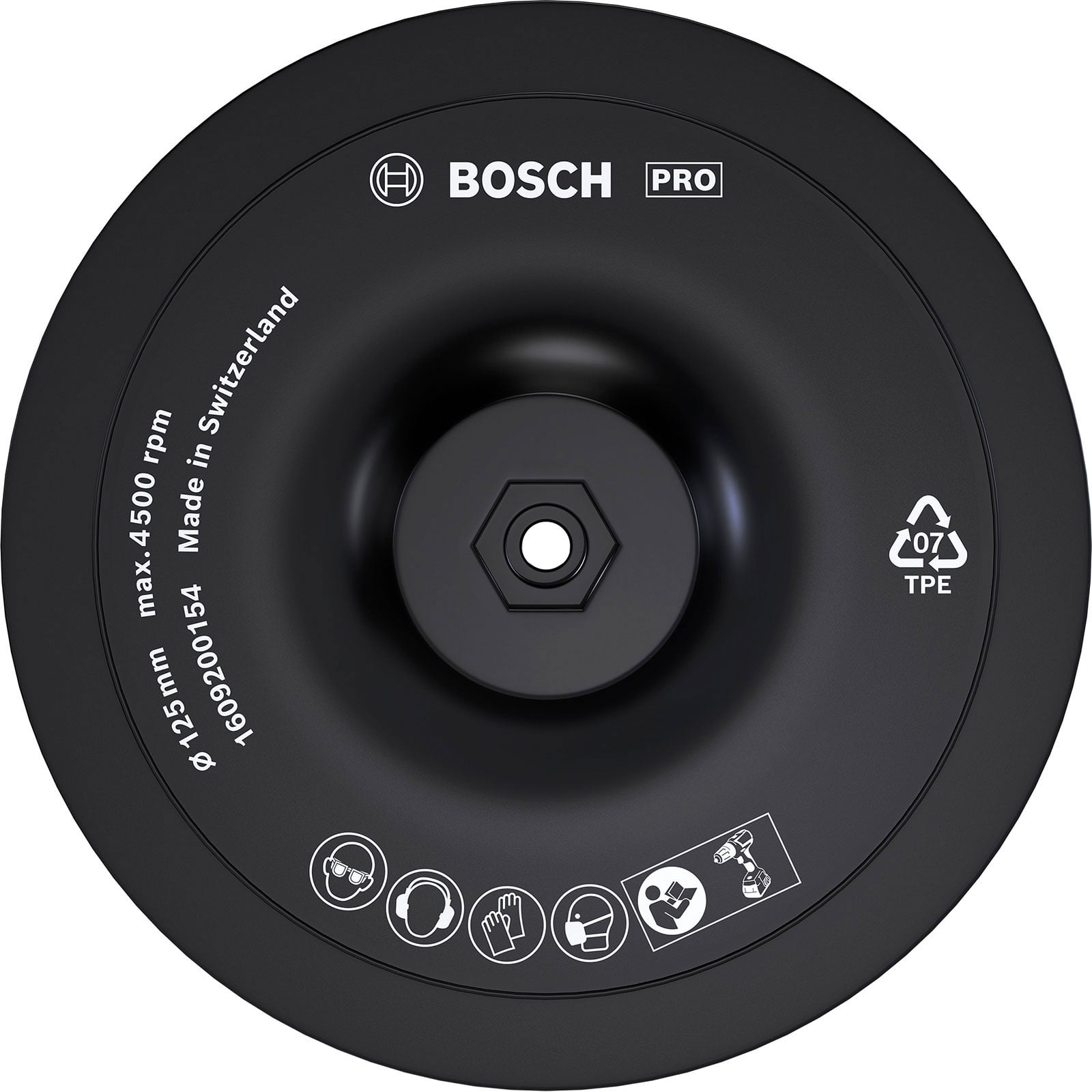 Bosch PRO Backing Pad 125 x 8 mm Klettverschluss - 1609200154