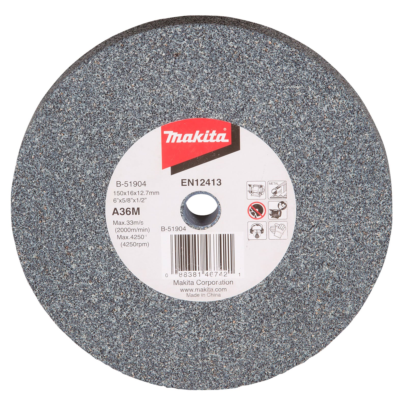 Makita Schleifstein A36M 150x16x12,7 - B-51904