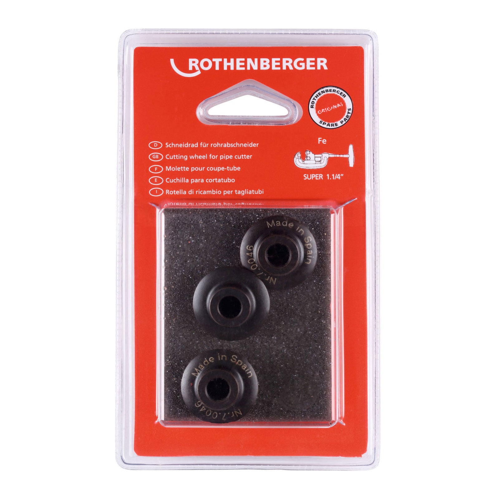 ROTHENBERGER Schneidrad für SUPER 1.1/4", 3 Stück - 070046D