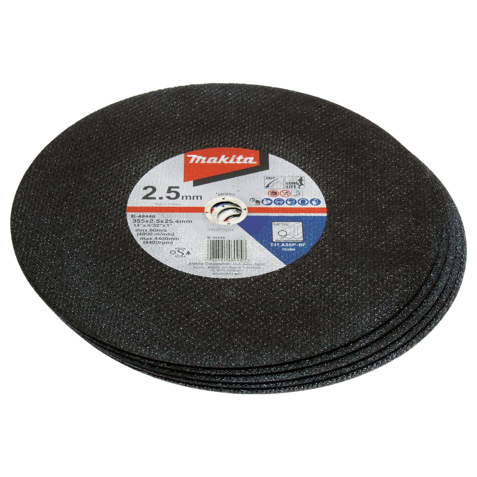 Makita Trennscheibe 355x2,5 mm Stahl 5 St. - B-49448-5