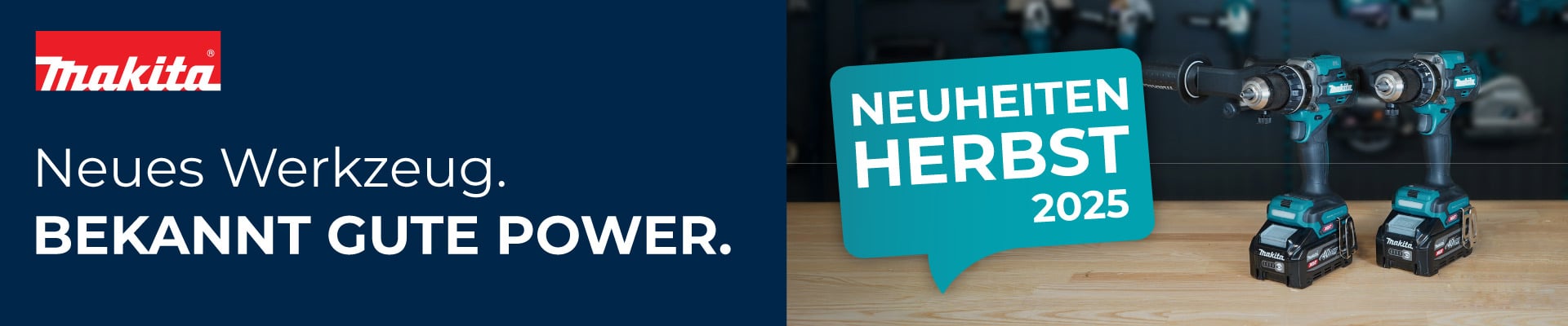 Makita 18V Power – Akku-Sets jetzt bei Werkzeugstore24 entdecken