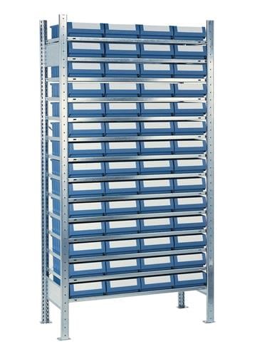 Steckregal H2000xB1.000xT300mm Grundregal 14 Stahlböden 56 x 2 - 9000453758