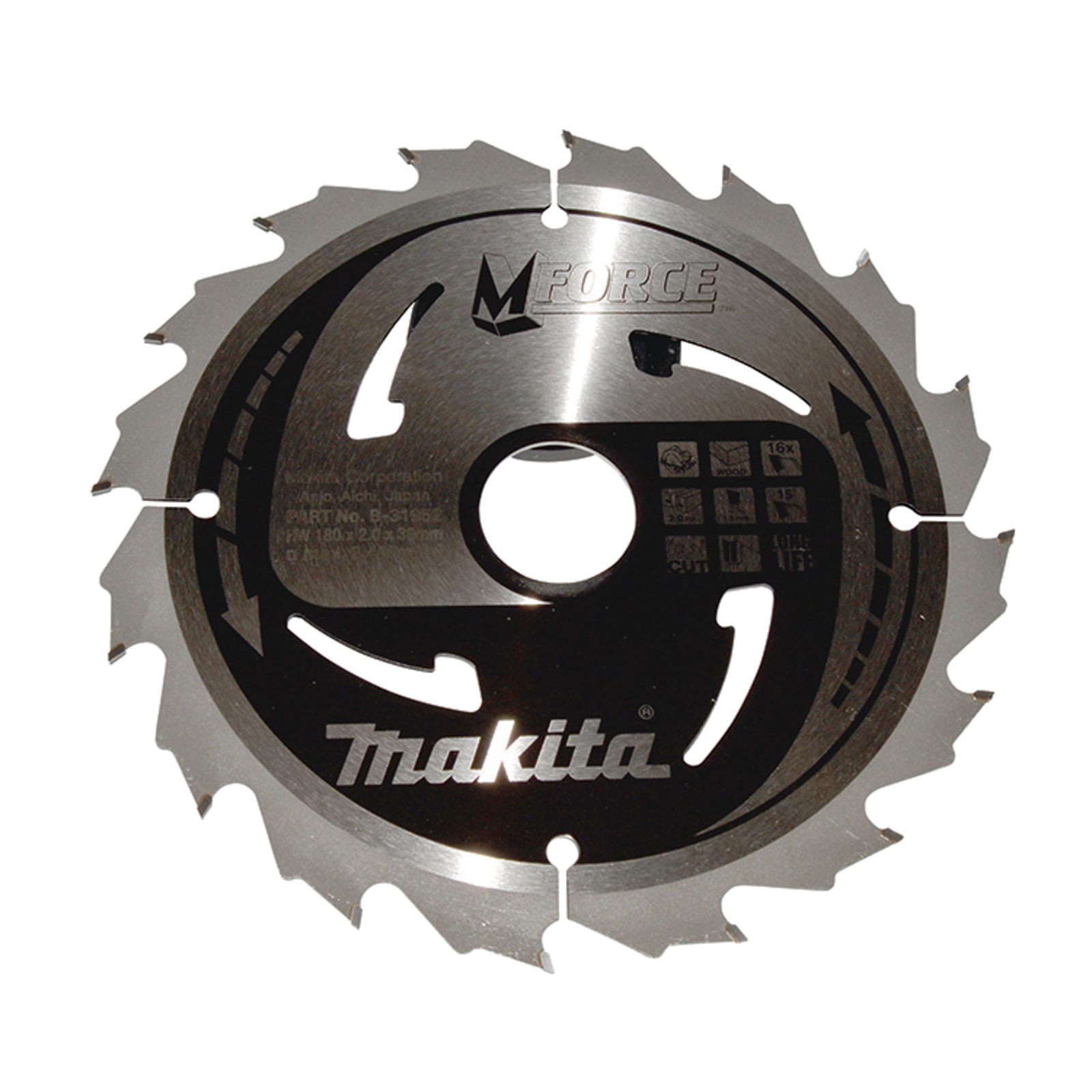 Makita M-FORCE Sägeblatt 180x30x16Z - B-31952