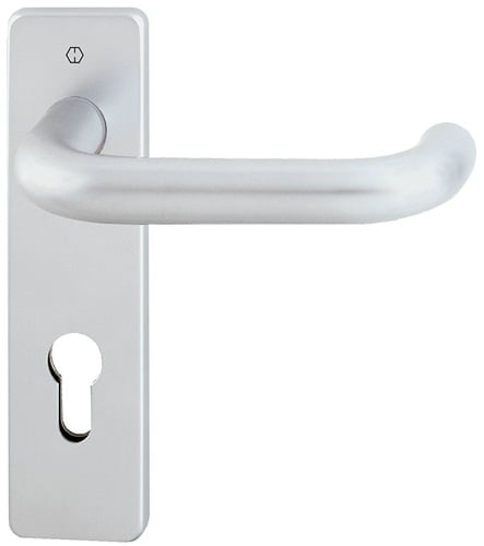 HOPPE FS-Garnitur Paris FS-58/202K/138F Alu.F1 D/K TS 40-55mm PZ rd DIN L/R - 649761