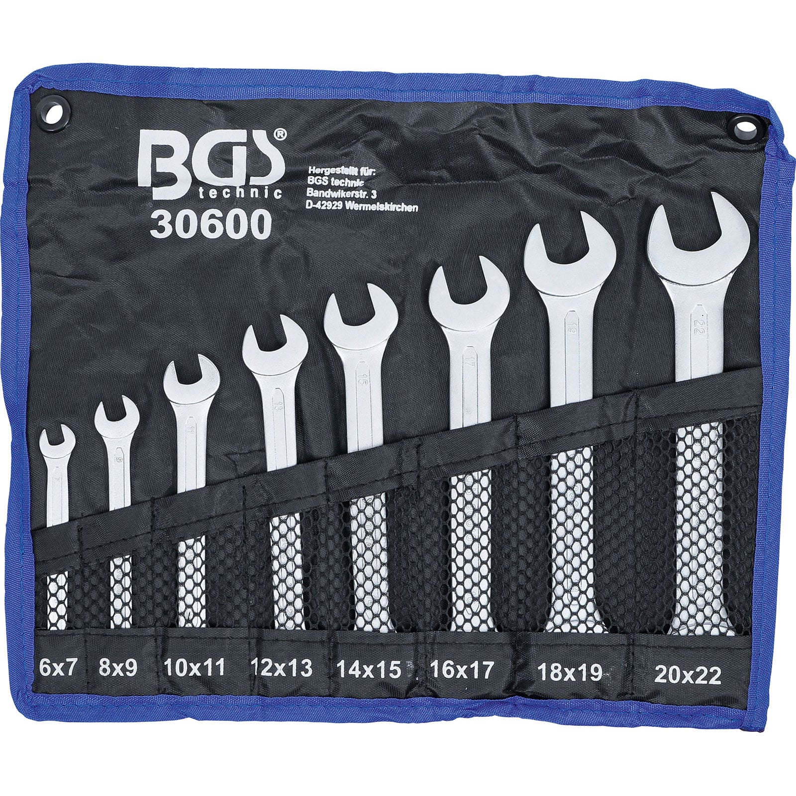 BGS Doppel-Maulschlüssel-Satz SW 6 - 22 mm 8tlg. - 30600