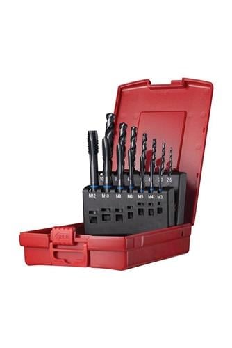 Maschinengewindebohrerset Nr.306 B W L114 M3-M12 14tlg.HSS-E PM Ku.-Kass.DORMER