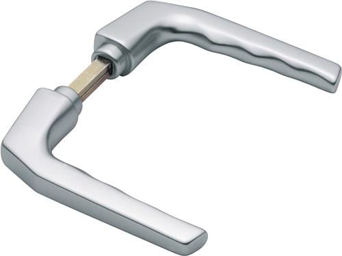 HOPPE Türdrückerpaar Frankfurt 117L Alu.F1 o.Rosetten VK 8mm - 507634