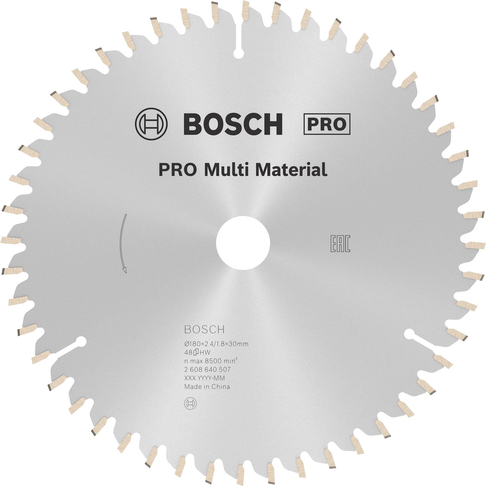 Bosch PRO Multi Material Kreissägeblatt 180 x 2,4 x 30 mm - 2608640507