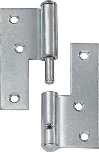 VORMANN Türaufschraubband STA li. 80 x 72 mm DIN L blau verzinkt fester Stift - 000861080Z