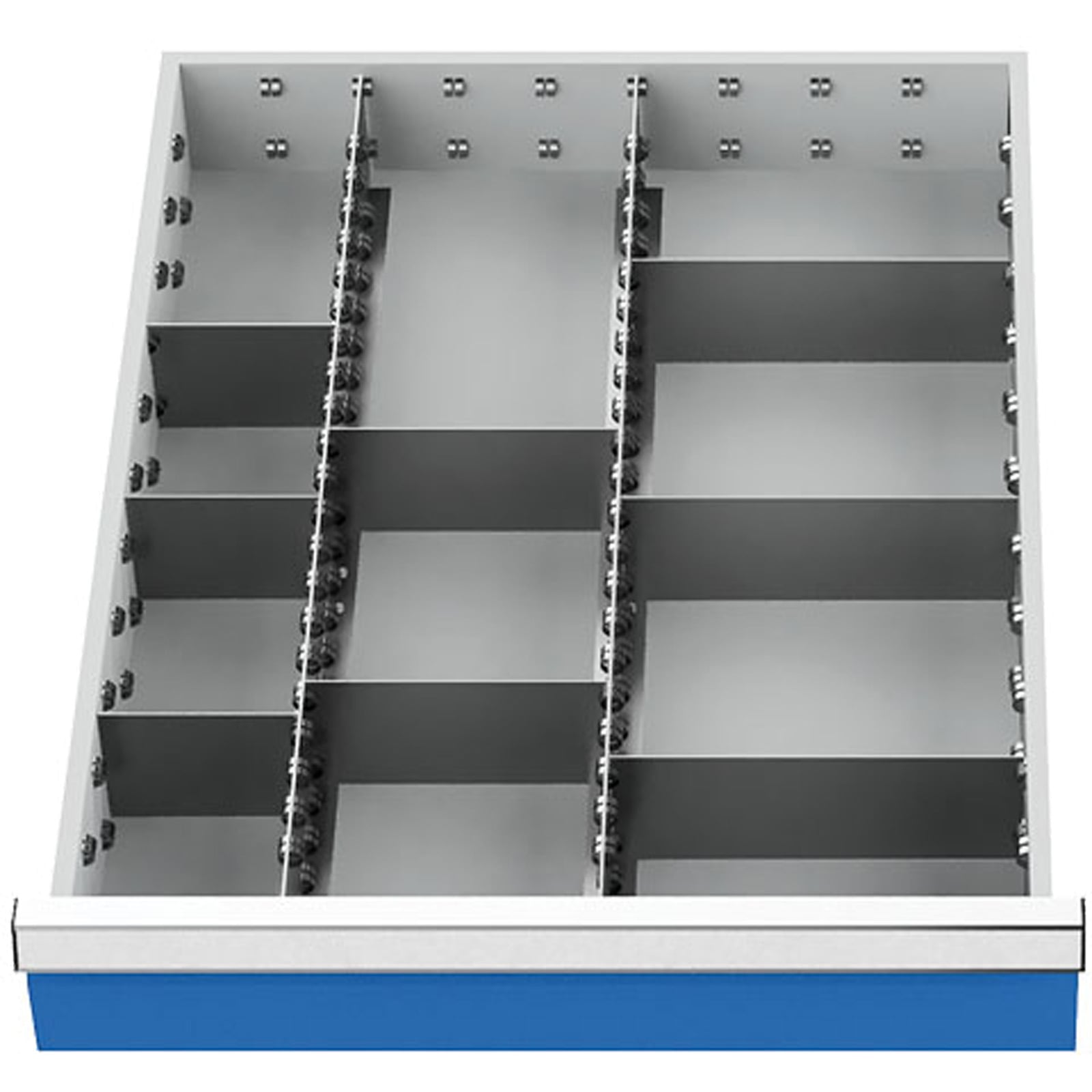 Bedrunka+Hirth Schubladeneinteilung R 18-24 mit Metalleinteilung für Front 150 mm BxT 450 x 600 mm  - 117A