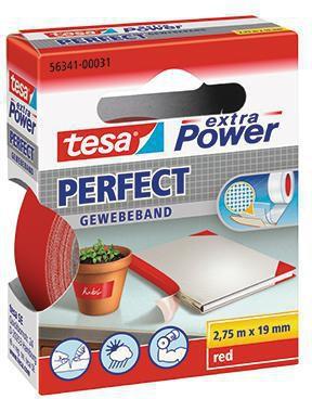 tesa Gewebeband Extra Power Perfect 56341-00031 19mmx2,75m rot