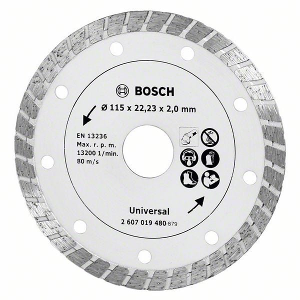 Bosch Diamanttrennscheibe Turbo, Durchmesser: 115 mm - 2607019480