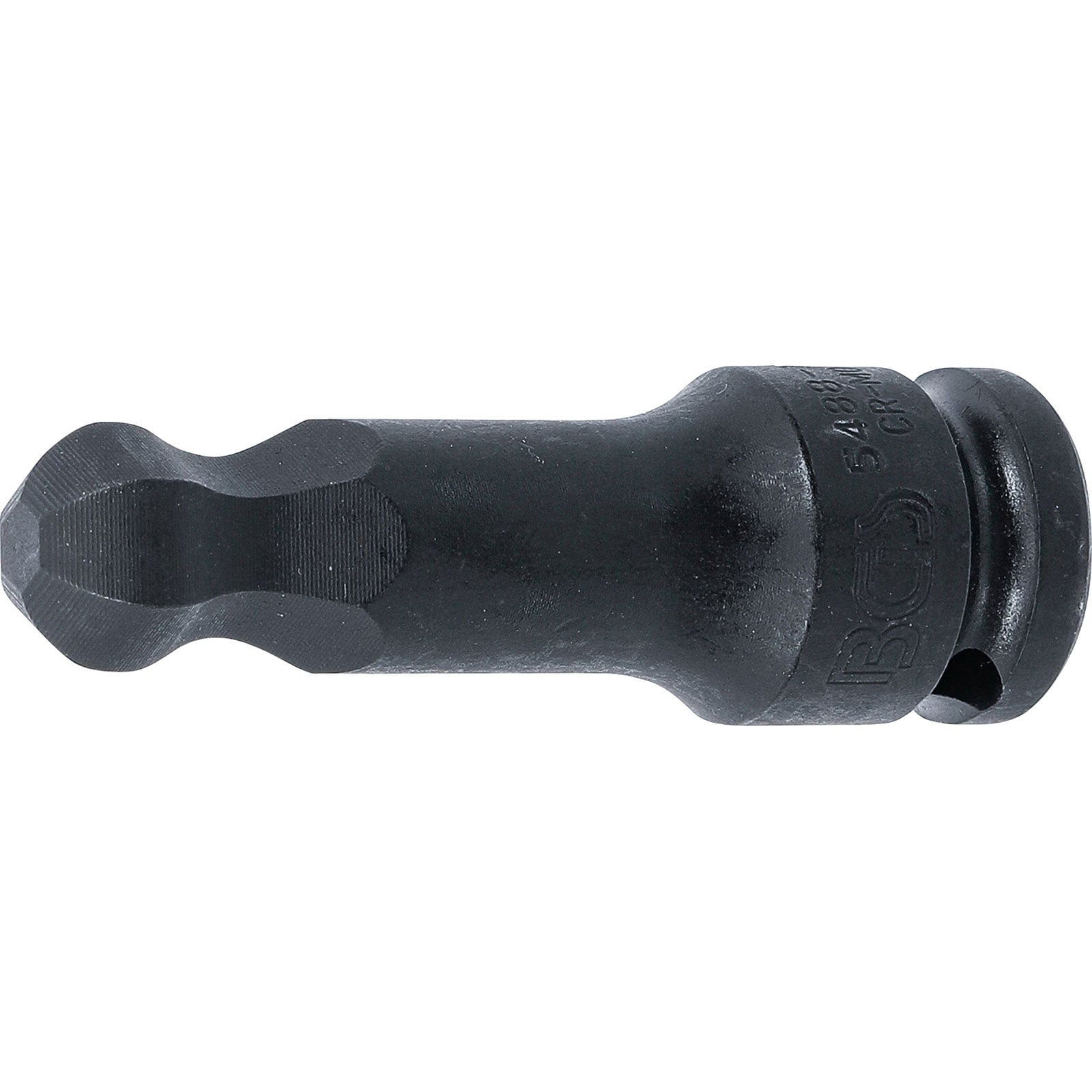 BGS Kraft-Bit-Einsatz Länge 75 mm Antrieb Innenvierkant 12,5 mm (1/2") Innensechskant mit Kugelkopf 15 mm - 5488-15