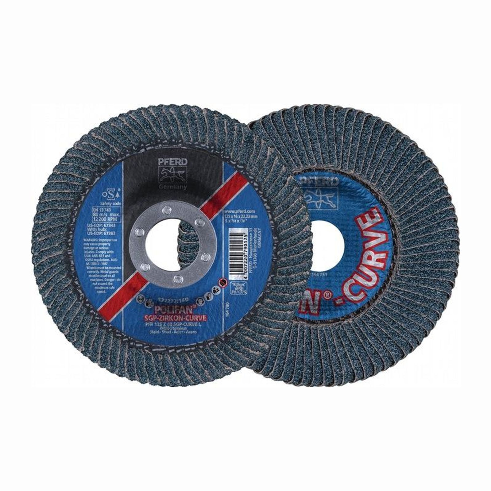 PFERD Fächerscheibe POLIFAN Z SGP CURVE STEELOX Ø 125 mm Körnung 40 konisch L - 67689062