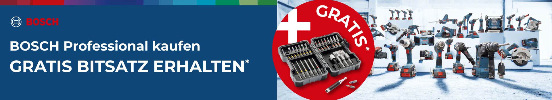 Bosch Aktionsgrafik mit Gratis-Service und Cashback-Angebot