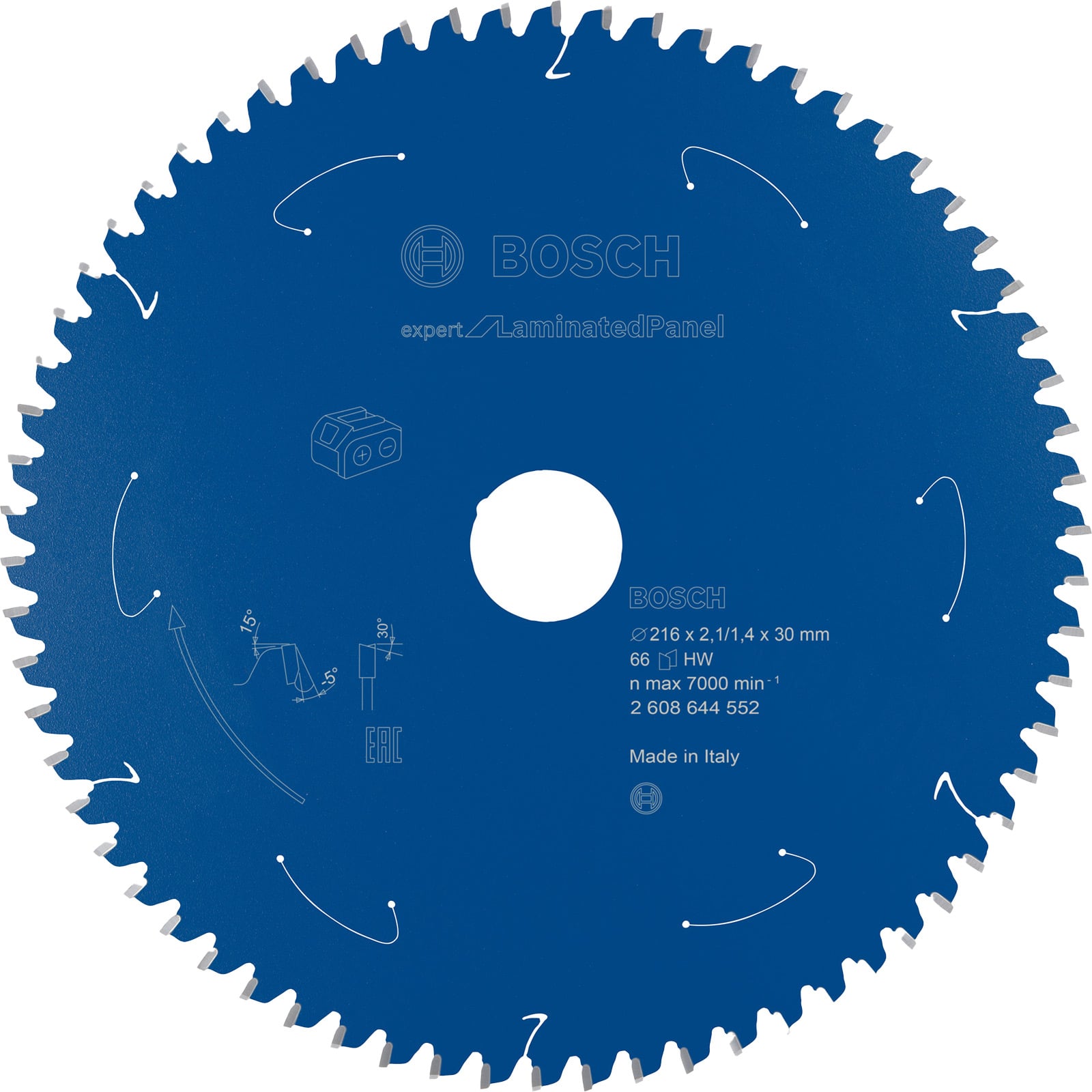 Bosch Kreissägeblatt Expert for Laminated Panel für Akku-Tischkreissägen 216 x 2,1 x 30 mm 66 - 2608644552
