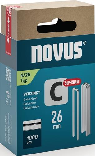 Schmalrückenklammer C Typ 4 B.6mm Schenkel-L.26mm Draht-B.1,1mm 1000 St.NOVUS