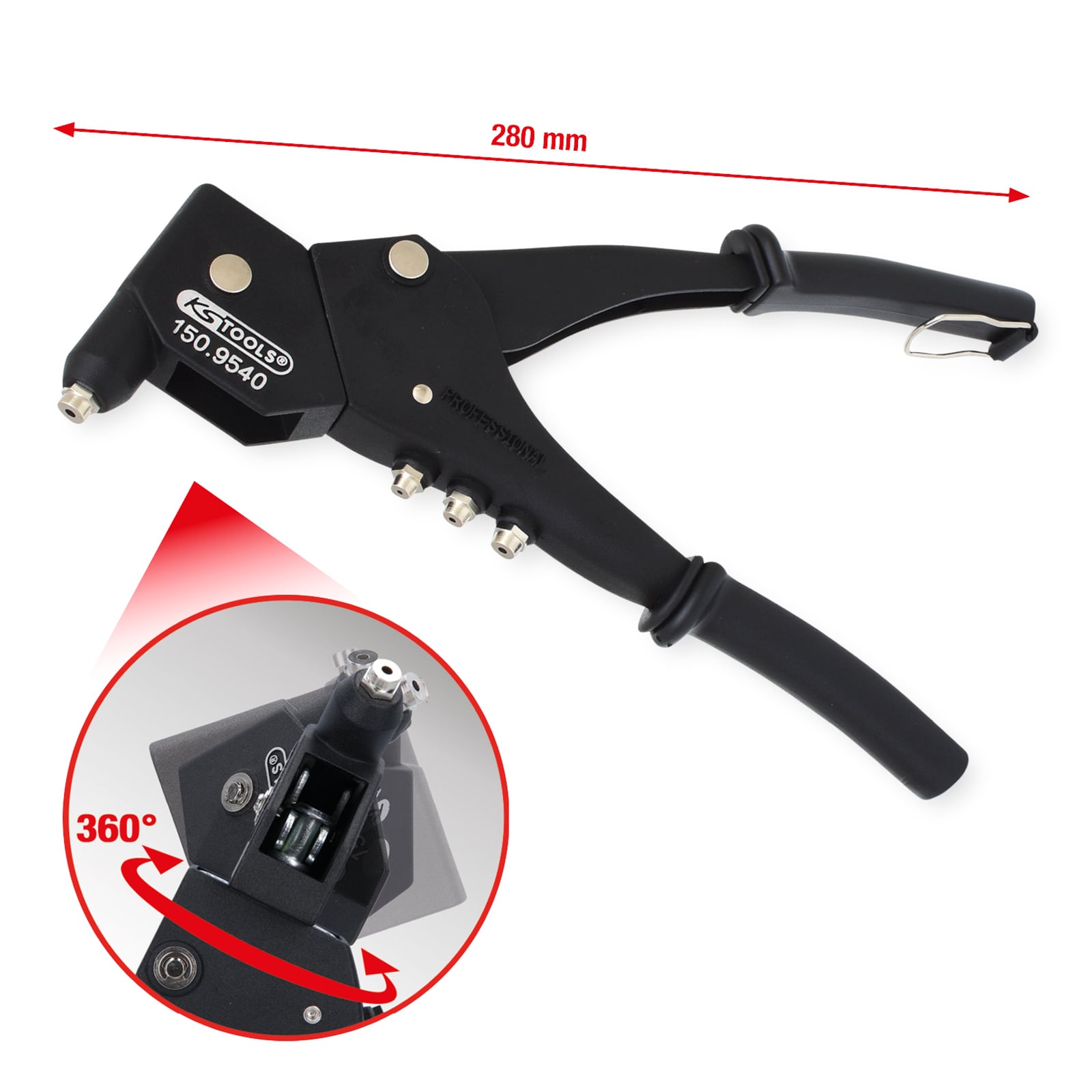 KS TOOLS Handnietzange 280 mm - 150.9540