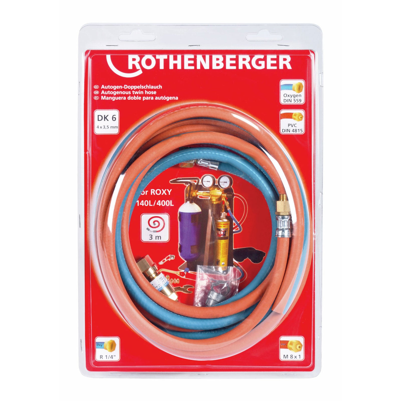 ROTHENBERGER ROXY Doppelschlauchgarnitur 3m - 35785