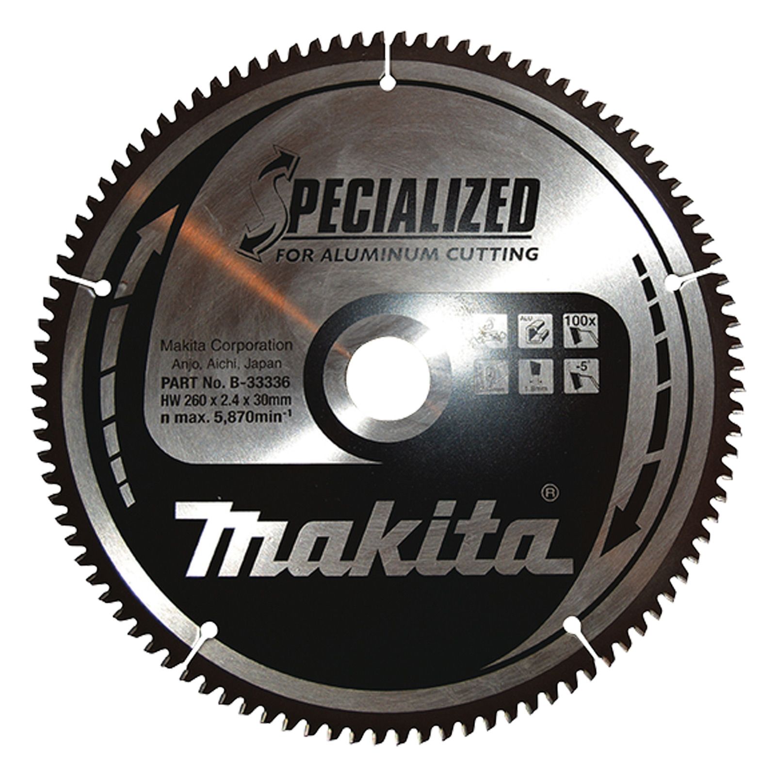 Makita SPECIALIZED Sägeblatt 260 x 30 x 100Z - B-33336