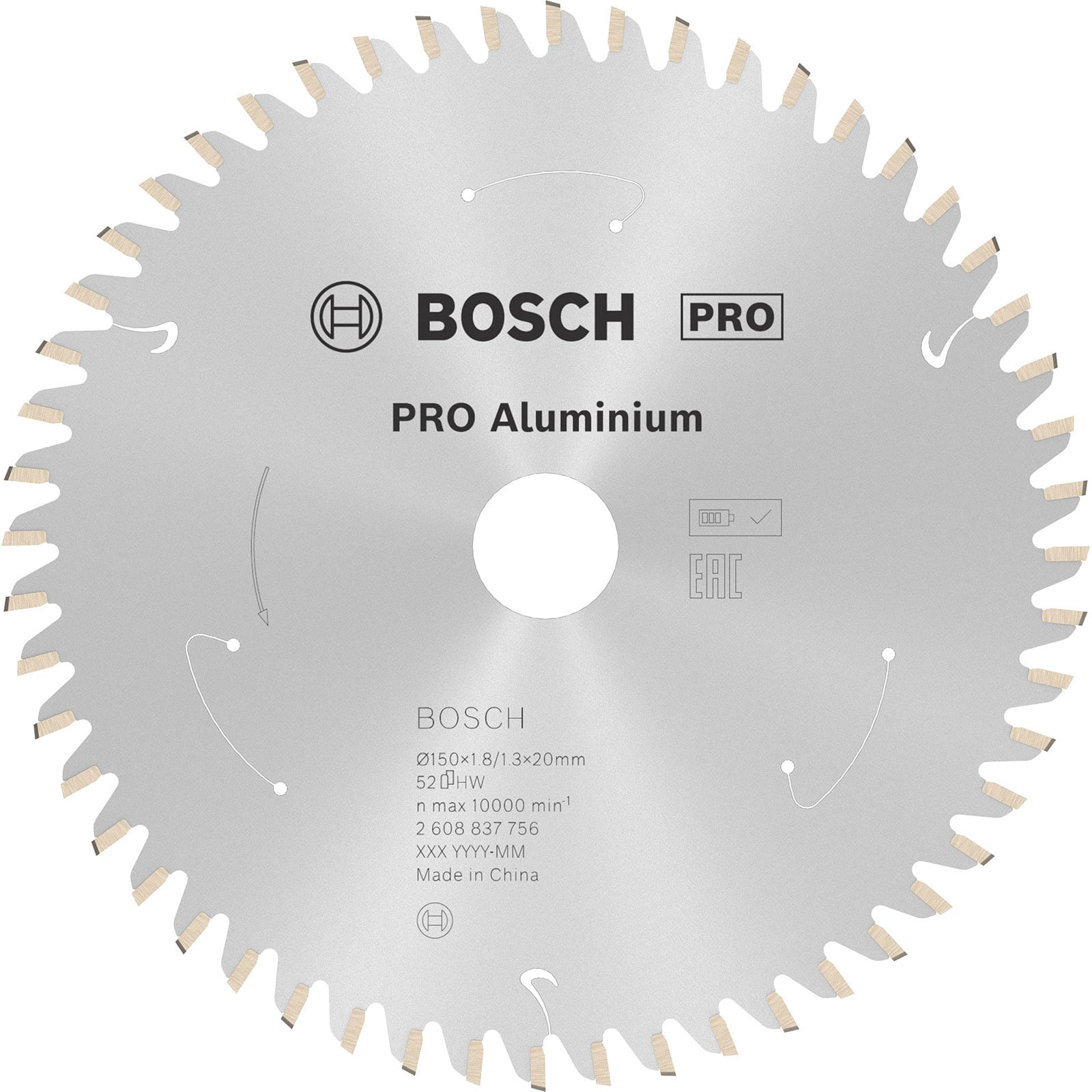 Bosch PRO Aluminium cordless Blatt für Kreissägen 150 x 1,8 x 20 mm - 2608837756