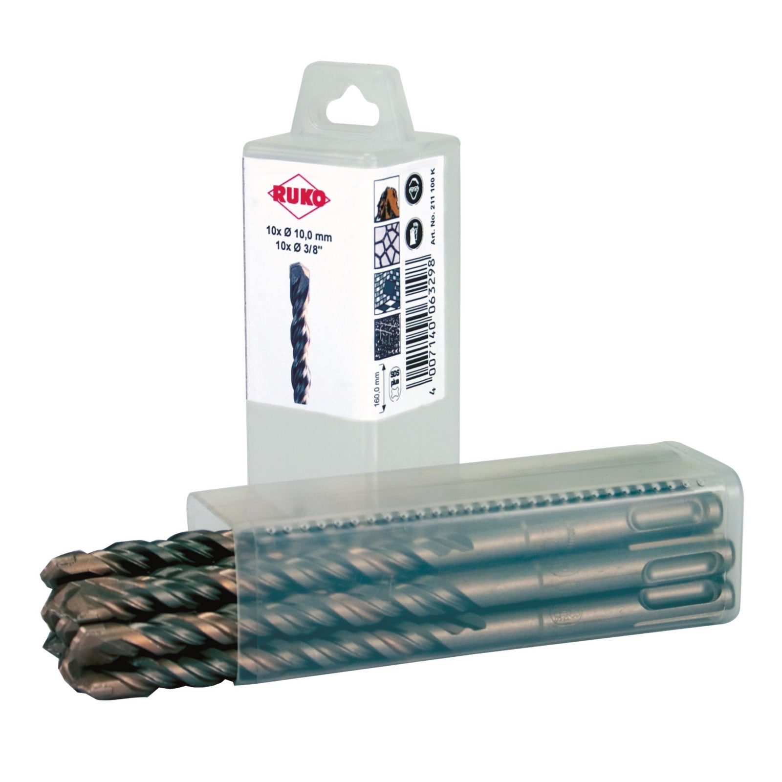 RUKO SDS-plus Hammerbohrer in Kunstoffverpackung - 211081K