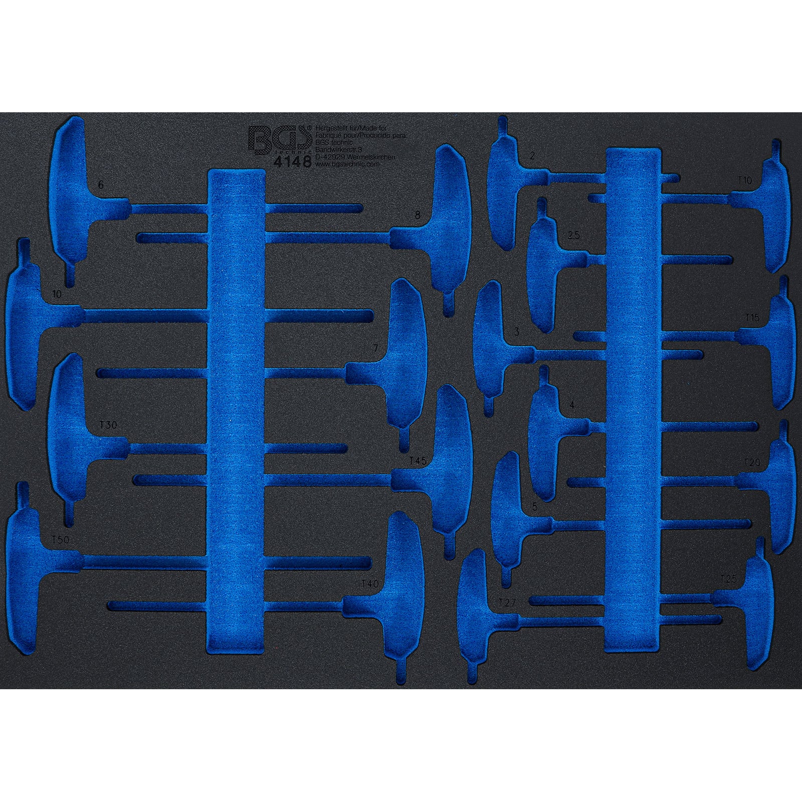 BGS Werkstattwageneinlage 3/3 leer für Art. 4148 - 4148-1