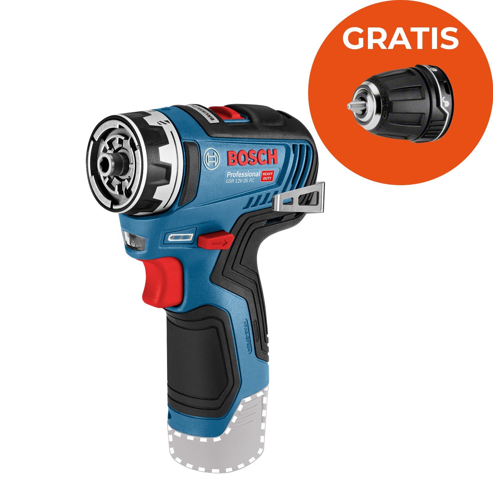Bosch Akku-Bohrschrauber GSR 12V-35 FC FlexiClick Solo - 06019H3004 Bosch Akku-Bohrschrauber GSR 12V-35 FC FlexiClick Solo - 06019H3004