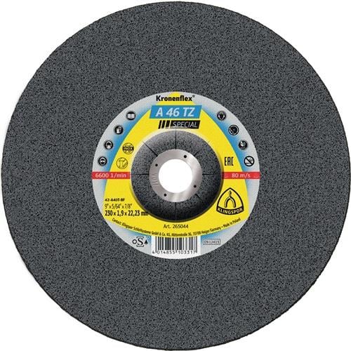 Trennscheibe A 46 TZ Special D230x1,9mm gekr.INOX Bohr.22,23mm KLINGSPOR