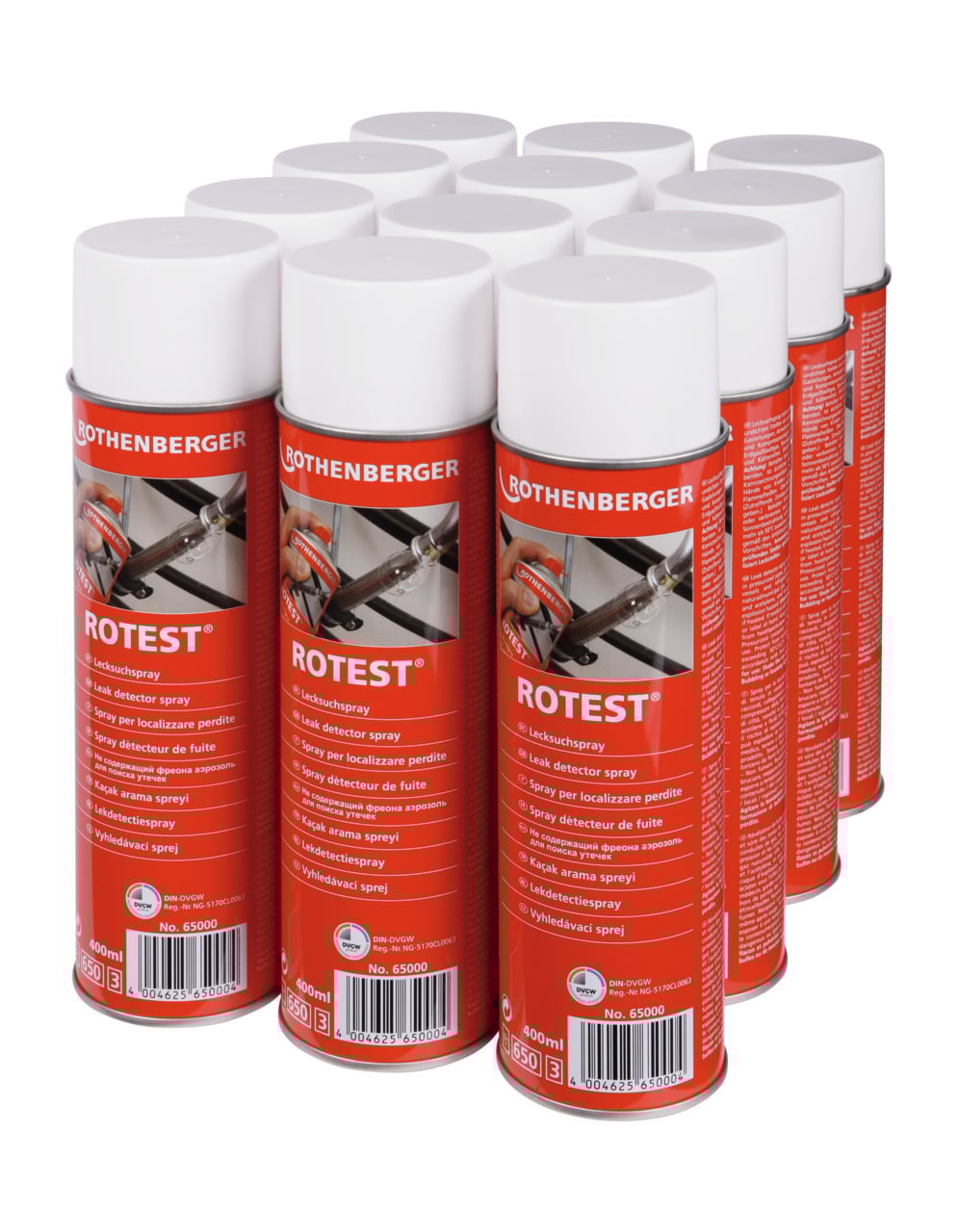 ROTHENBERGER Lecksuchspray 400ml 12er Pack - 1000000442