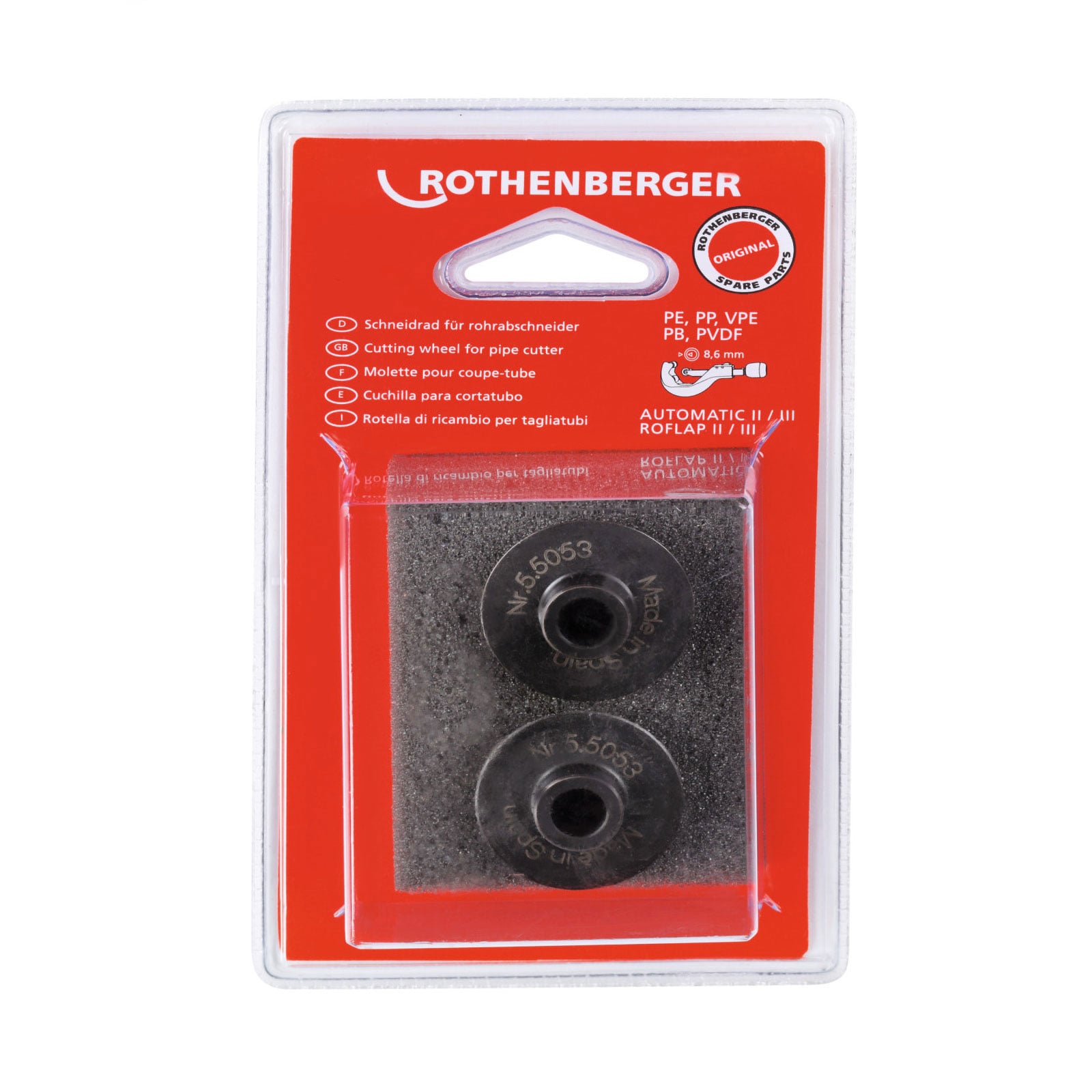 ROTHENBERGER Schneidrad für Rohrabschneider Autom., Gr.2/3, 2 Stück - 055053D