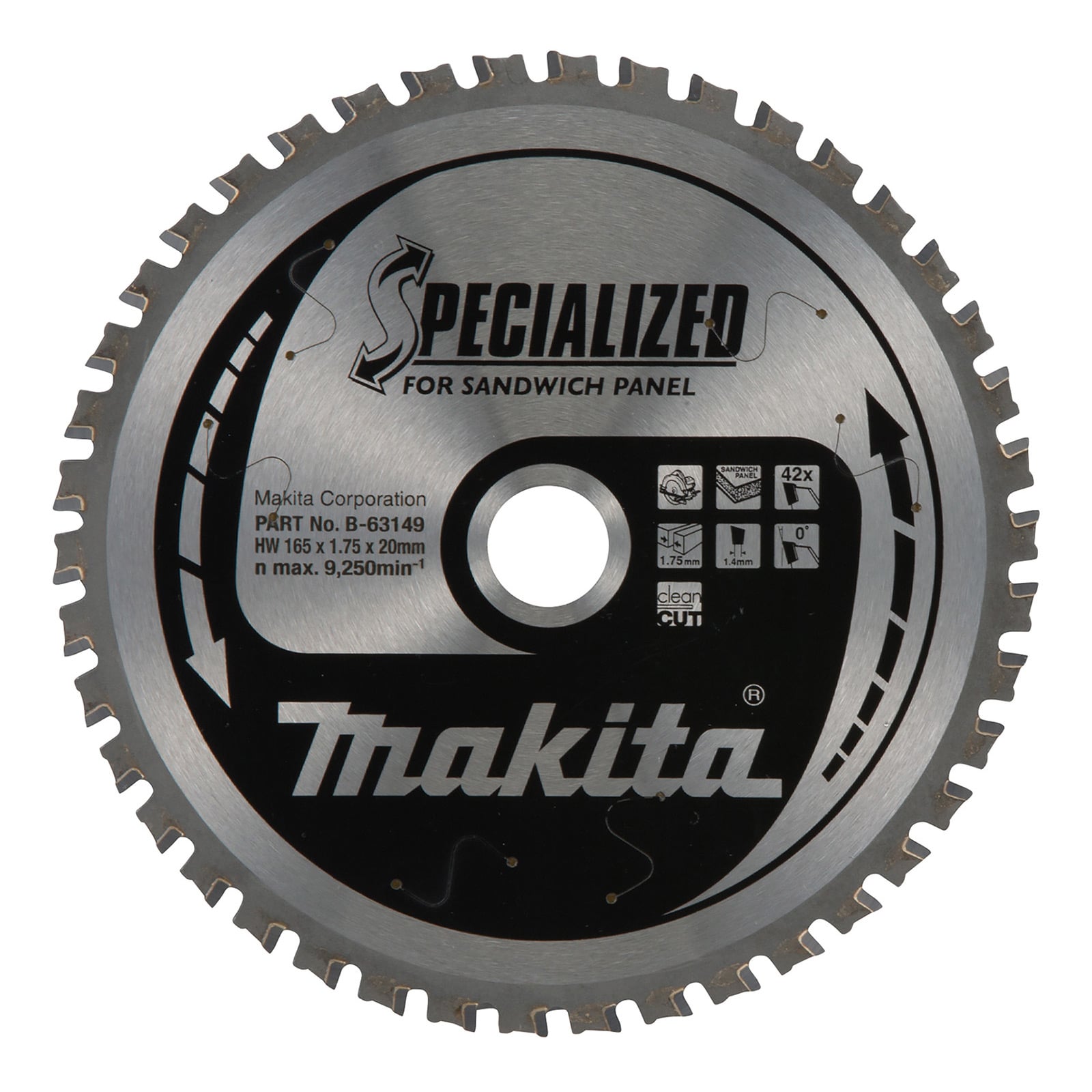 Makita SPECIALIZED Sägeblatt 165x20x42Z - B-63149