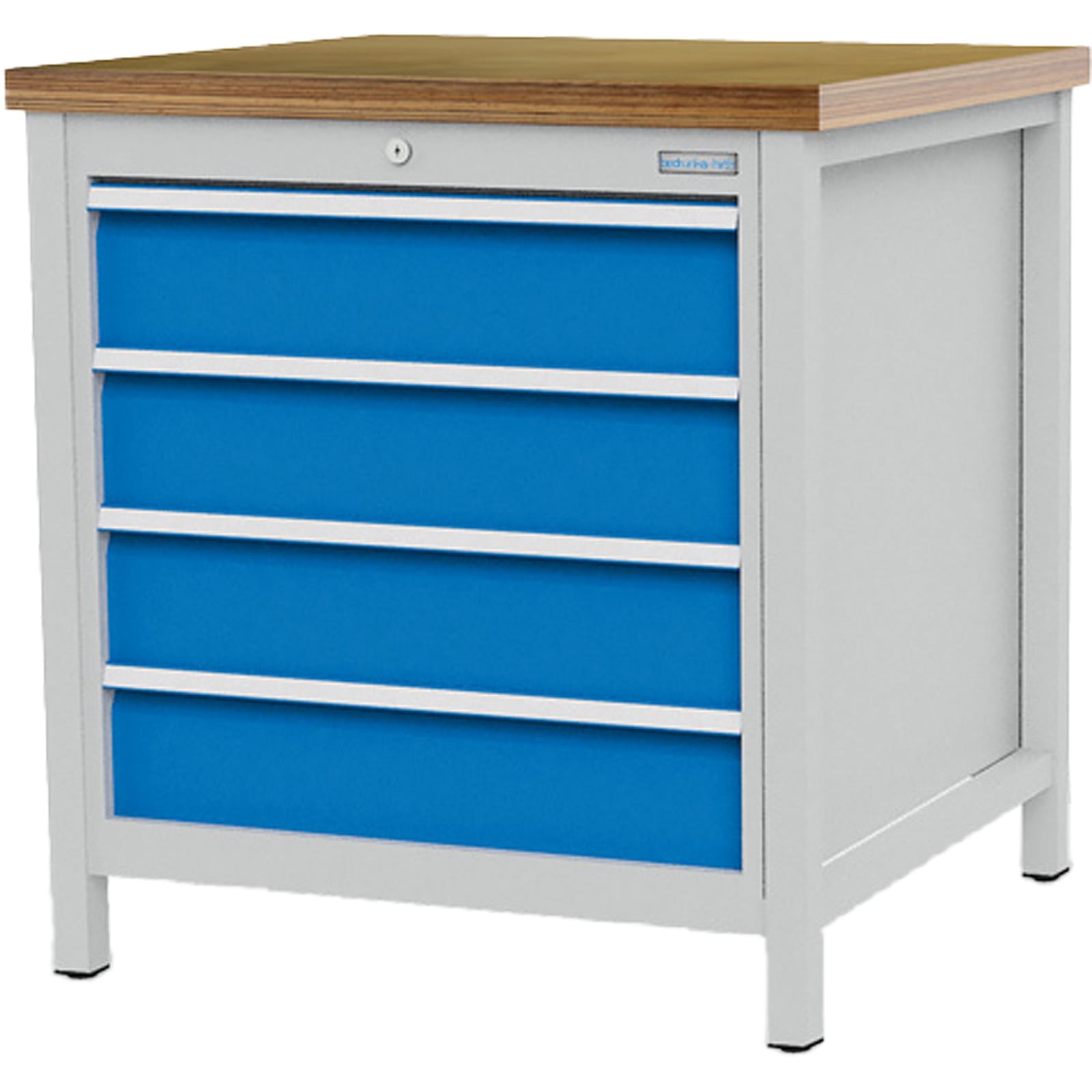 Bedrunka+Hirth Kastenwerkbank Breite 810 mm R 24-24 4x Schublade BxTxH 810x750x859 mm - 03.075.04VA