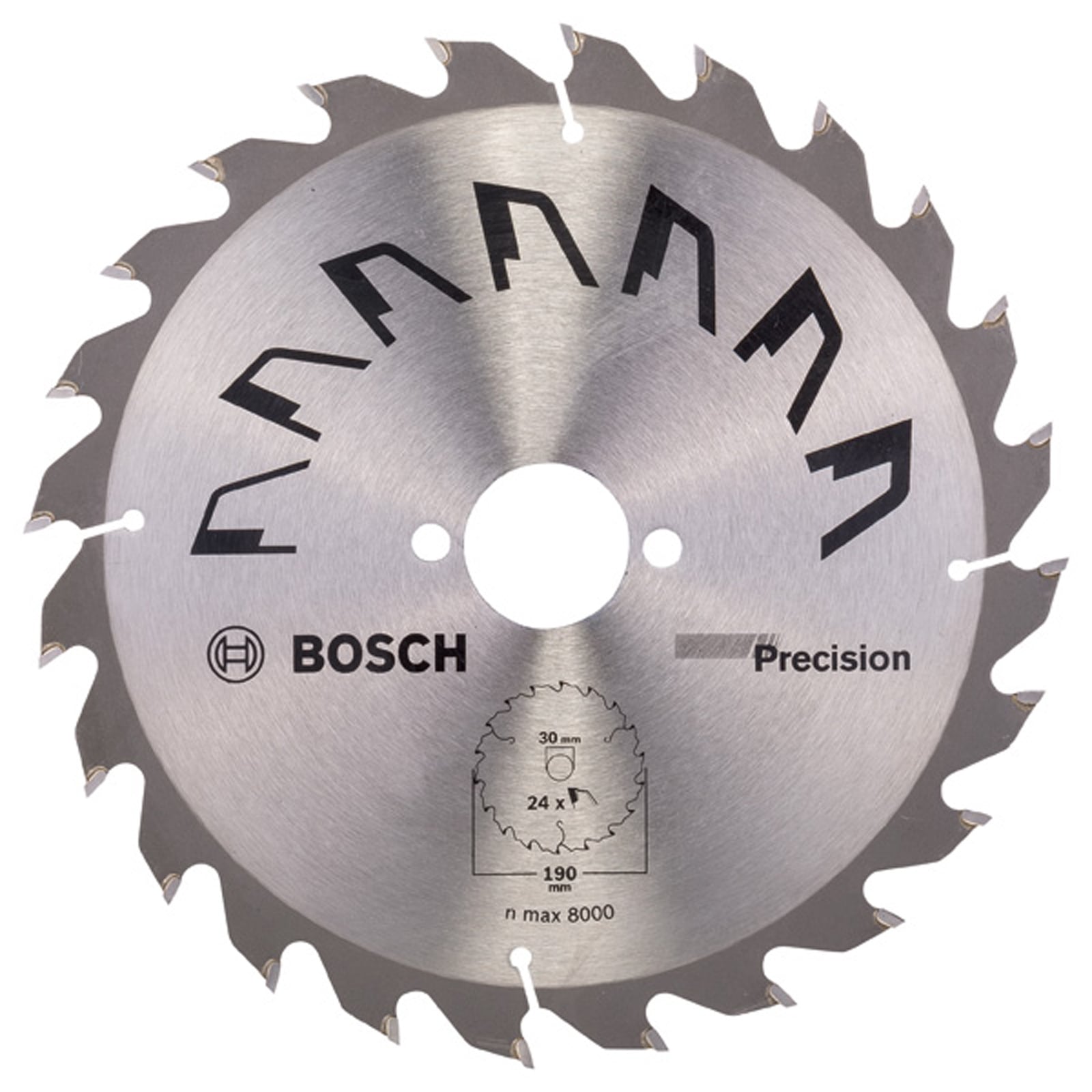 Bosch Kreissägeblatt PRECISION D= 190 mm Bohrung= 30 mm Z= 24 - 2609256869