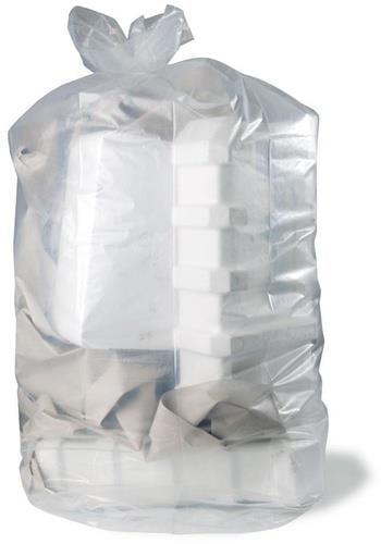 Abfallsack Premium Größe L Maße 800+500x1700mm S.80µ PE transparent Inhalt 500l