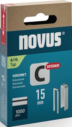 Schmalrückenklammer C Typ 4 B.6mm Schenkel-L.15mm Draht-B.1,1mm 1000 St.NOVUS