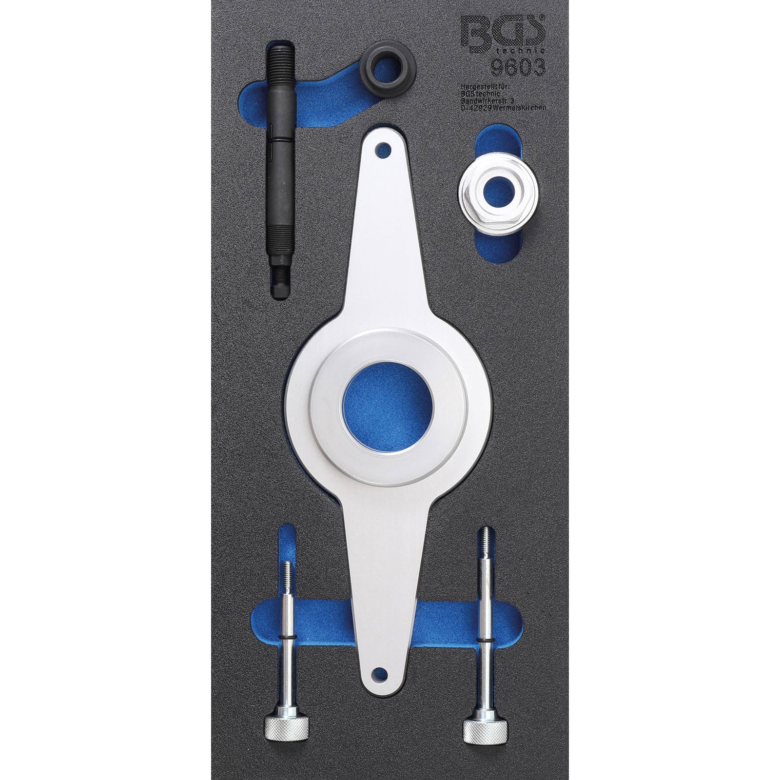 BGS Werkstattwageneinlage 1/3: Schwingungsdämpfer-Werkzeug-Satz für VAG 1.8 & 2.0 TFSI - 9603