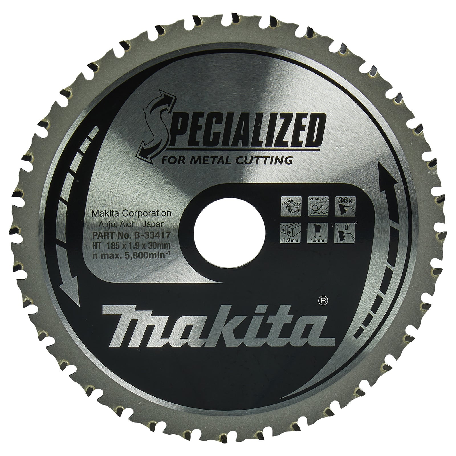 Makita SPECIALIZED Sägeblatt 185x30x36Z - B-33417