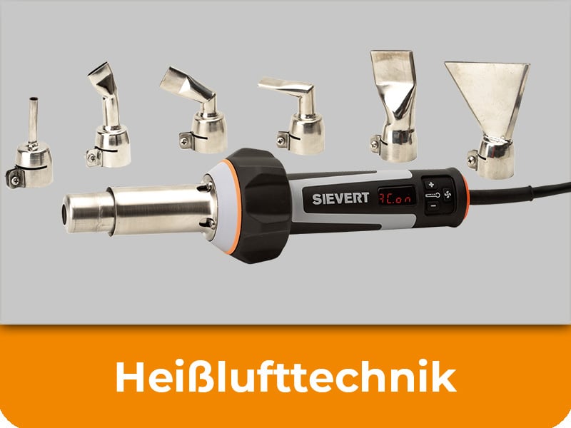 Sievert Heißlufttechnik Set mit Heißluftgerät und verschiedenen Düsen für präzise Arbeiten