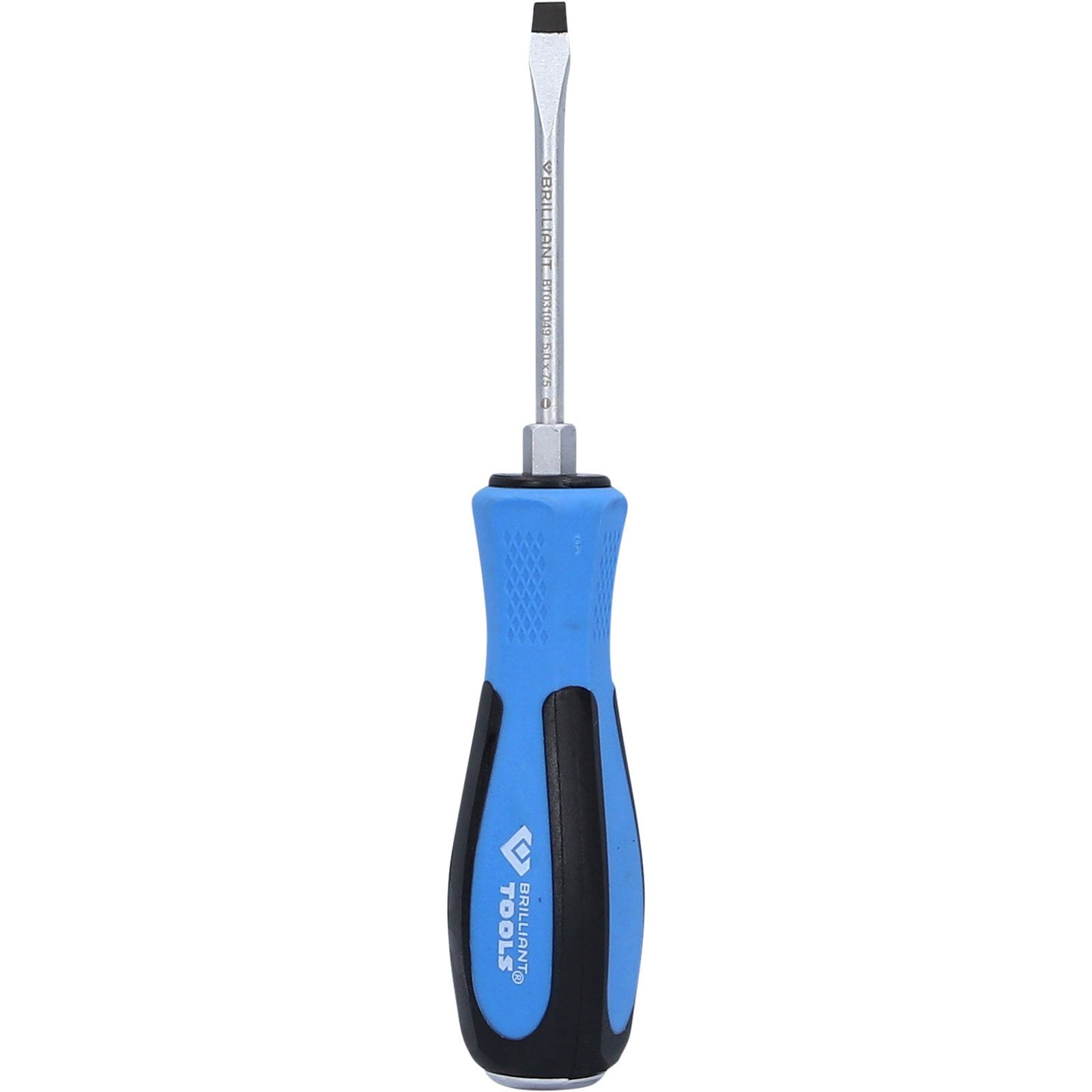 BRILLIANT TOOLS Schraubendreher Schlitz mit Schlagkappe 5,0 x 75 mm - BT031049