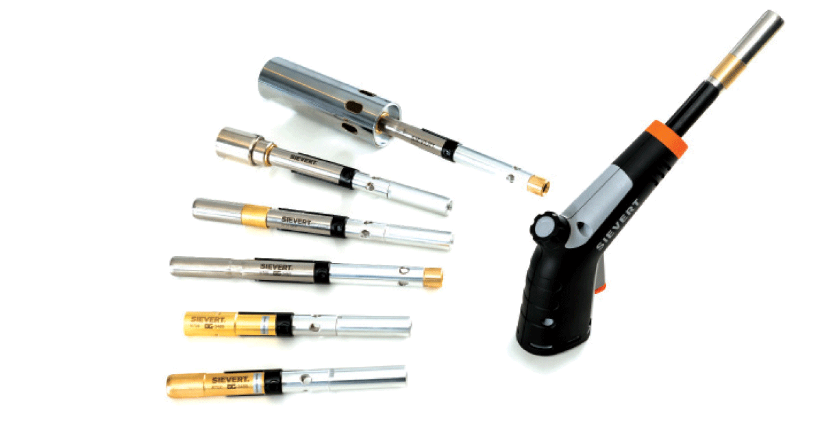 Sievert Gasbrenner mit Piezozündung, Bajonettverschluss und 360° Funktion