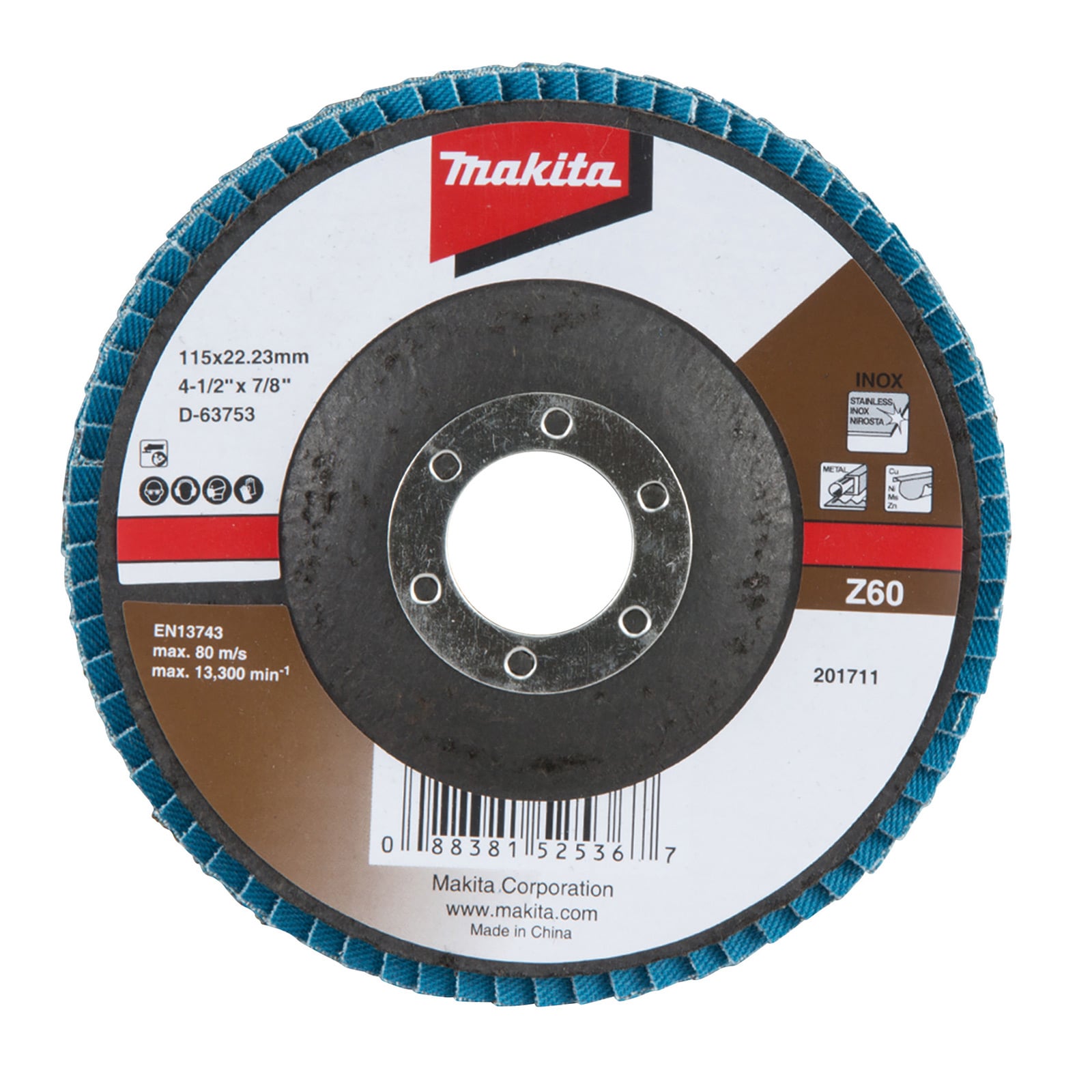 Makita Fächerschleifscheibe 115 mm Z60 - D-63753